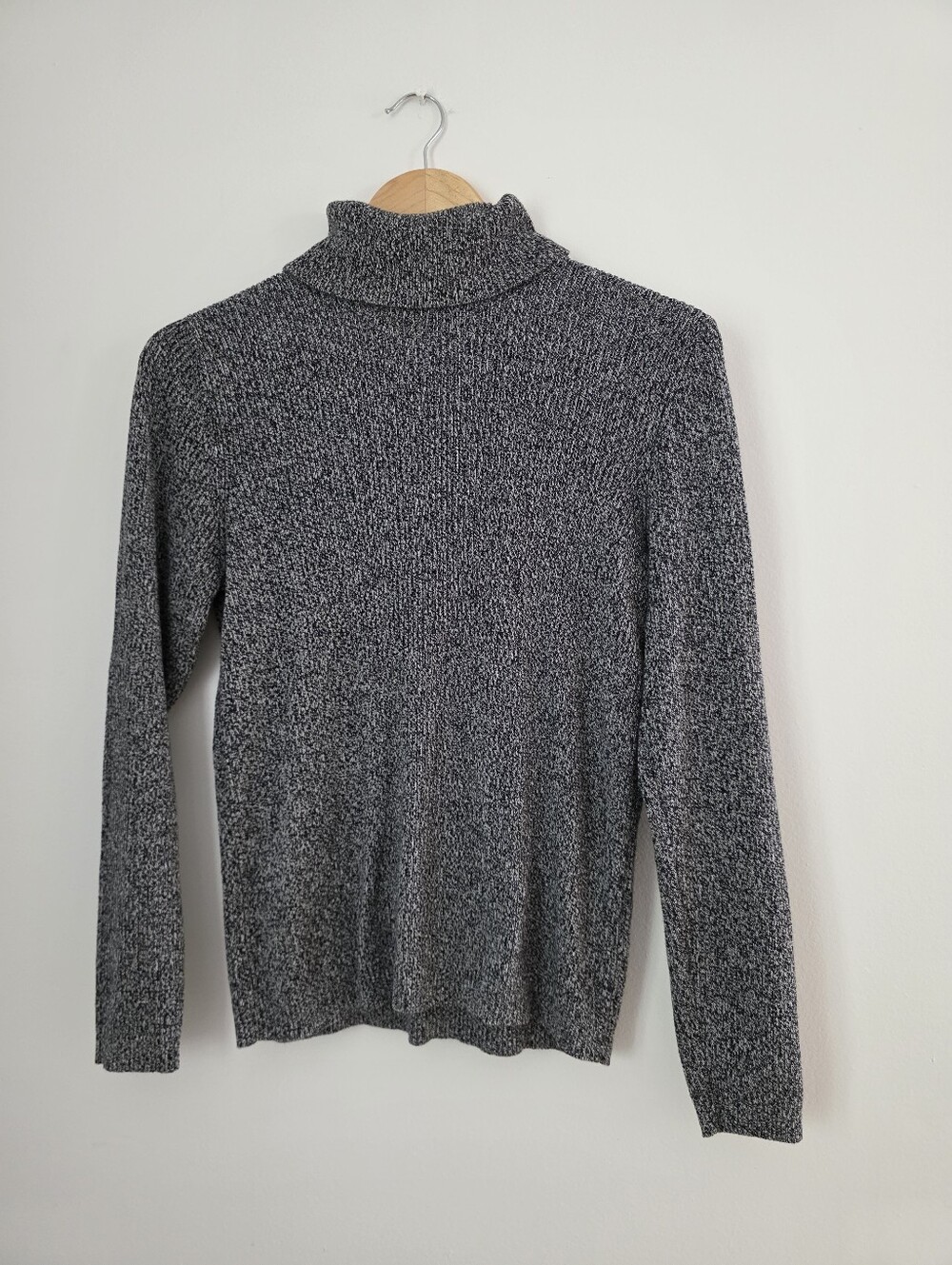 Women's Gray Marled Turtleneck Sweater